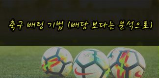 축구 배팅 기법 정리 (배당이 아닌 분석으로) 축구 배팅 기법