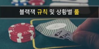 블랙잭 (BLACKJACK) 규칙 및 상황별 룰